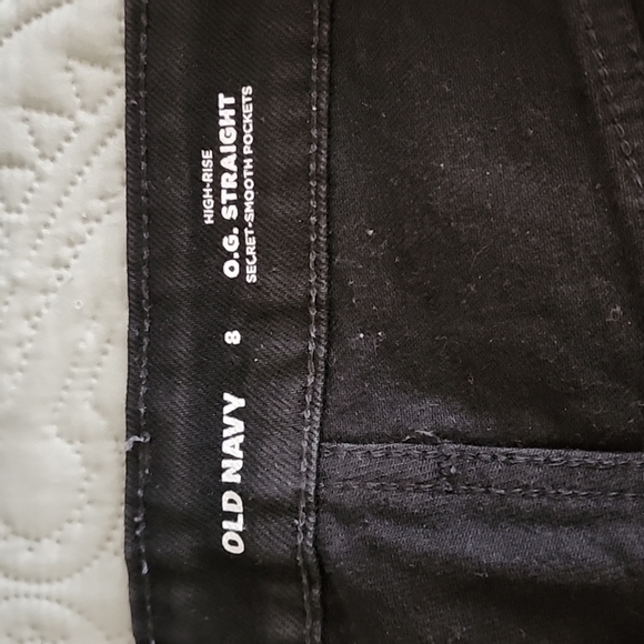 Old Navy Jean Shorts O.G. Straight High Rise Secret Smooth Pockets Size 8 - Picture 2 of 4